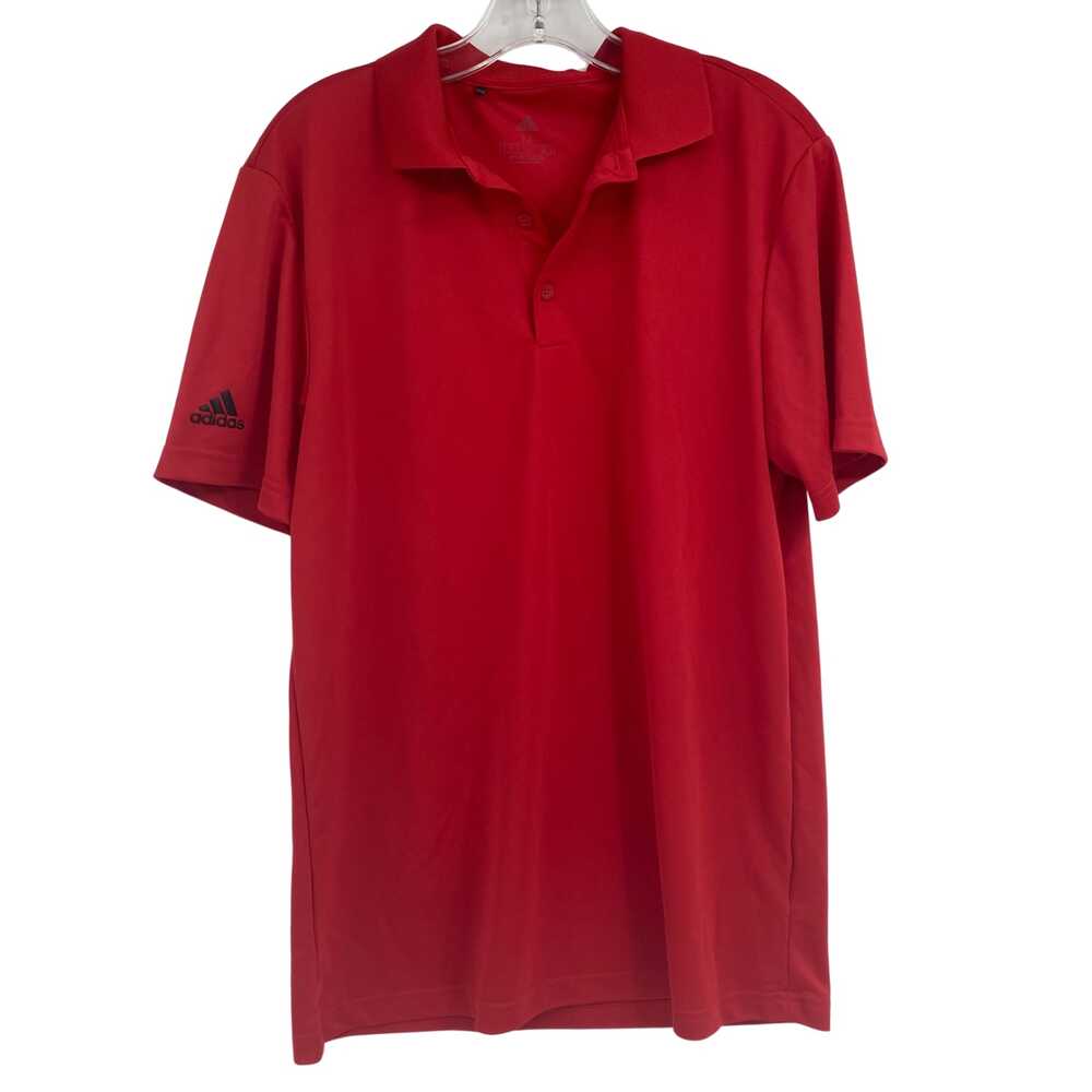 adidas Red Short Sleeve Polo Shirt | Size M